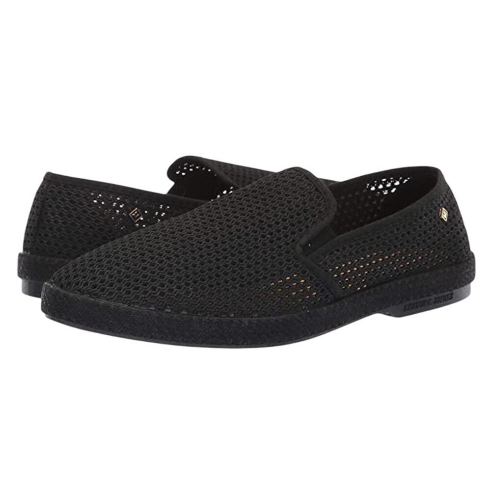 Rivieras Womens Classic Mesh Slip On Shoes Size 7.5 EU 38 Black NIB